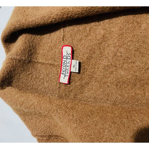 Beyond trends alpaca wool sweater bolero cardigan flare crop Peru made women XL - Picture 3 of 4